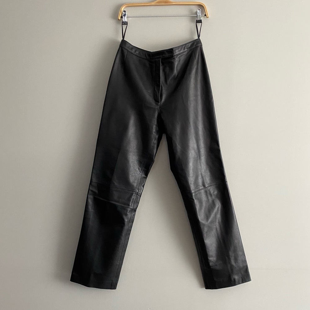 Vintage Straight Leg Leather Trousers